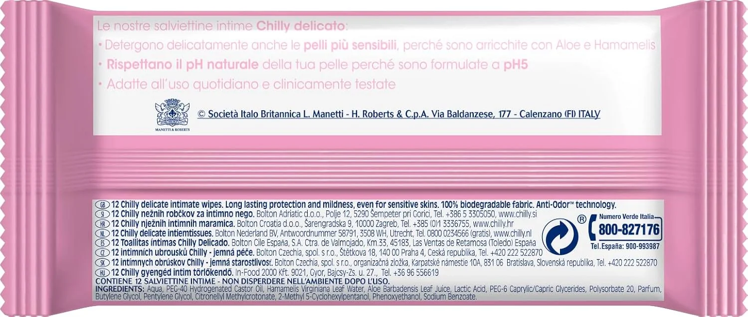 Chilly Salvietta Intima Delicato