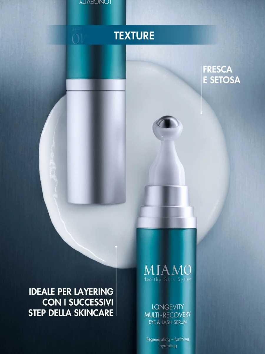 Miamo Longevity Plus Multi-Recovery Eye&Lash Serum 15 Ml Dermatologicamente Testato