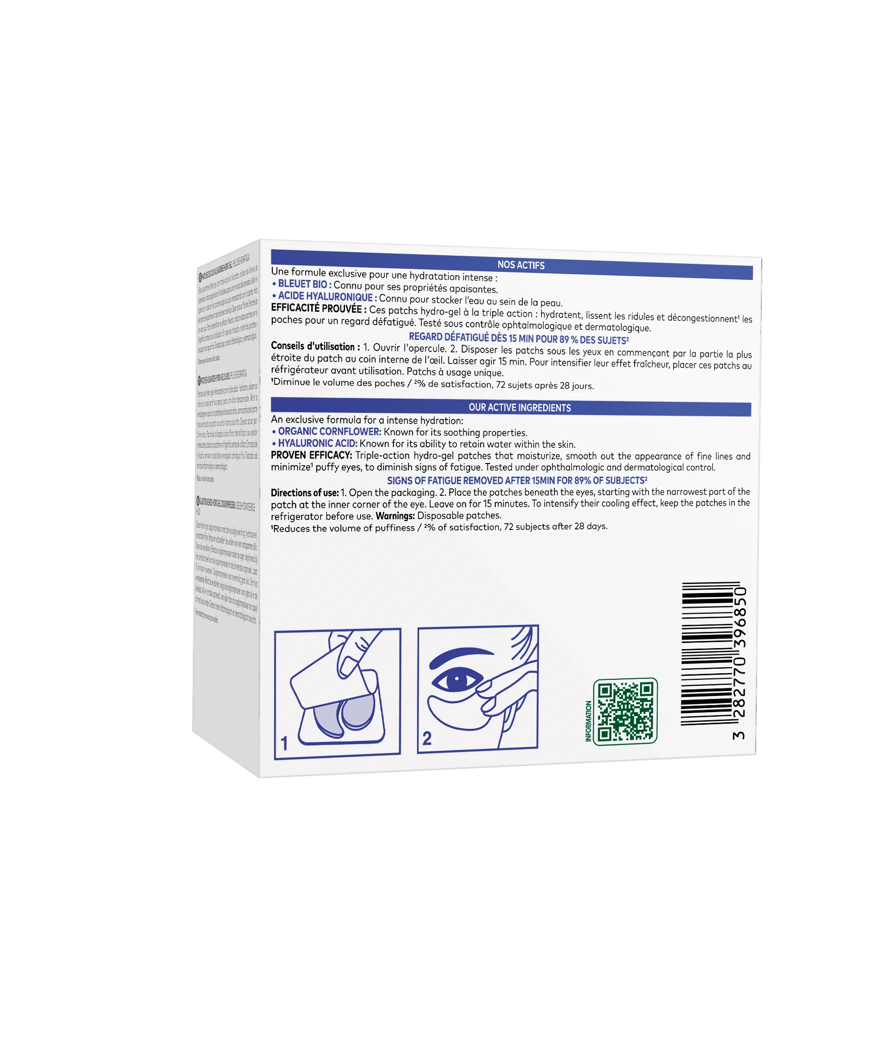 Klorane Bleuet Patch Occhi Lev Hydro-Gel 7 Pezzi Da 2 Patch