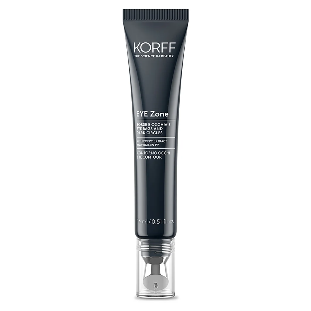Korff Eyezone Contorno Occhi Borse e Occhiaie 15 ml Azione Levigante e Schiarente