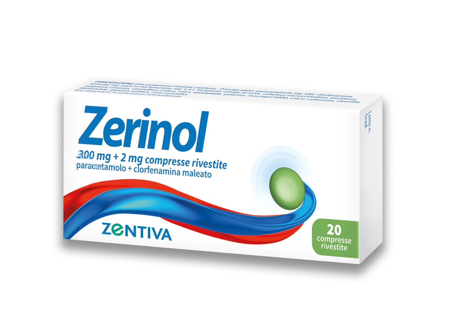 Zerinol 300 mg + 2 mg 20 Compresse Per Influenza e Raffreddore