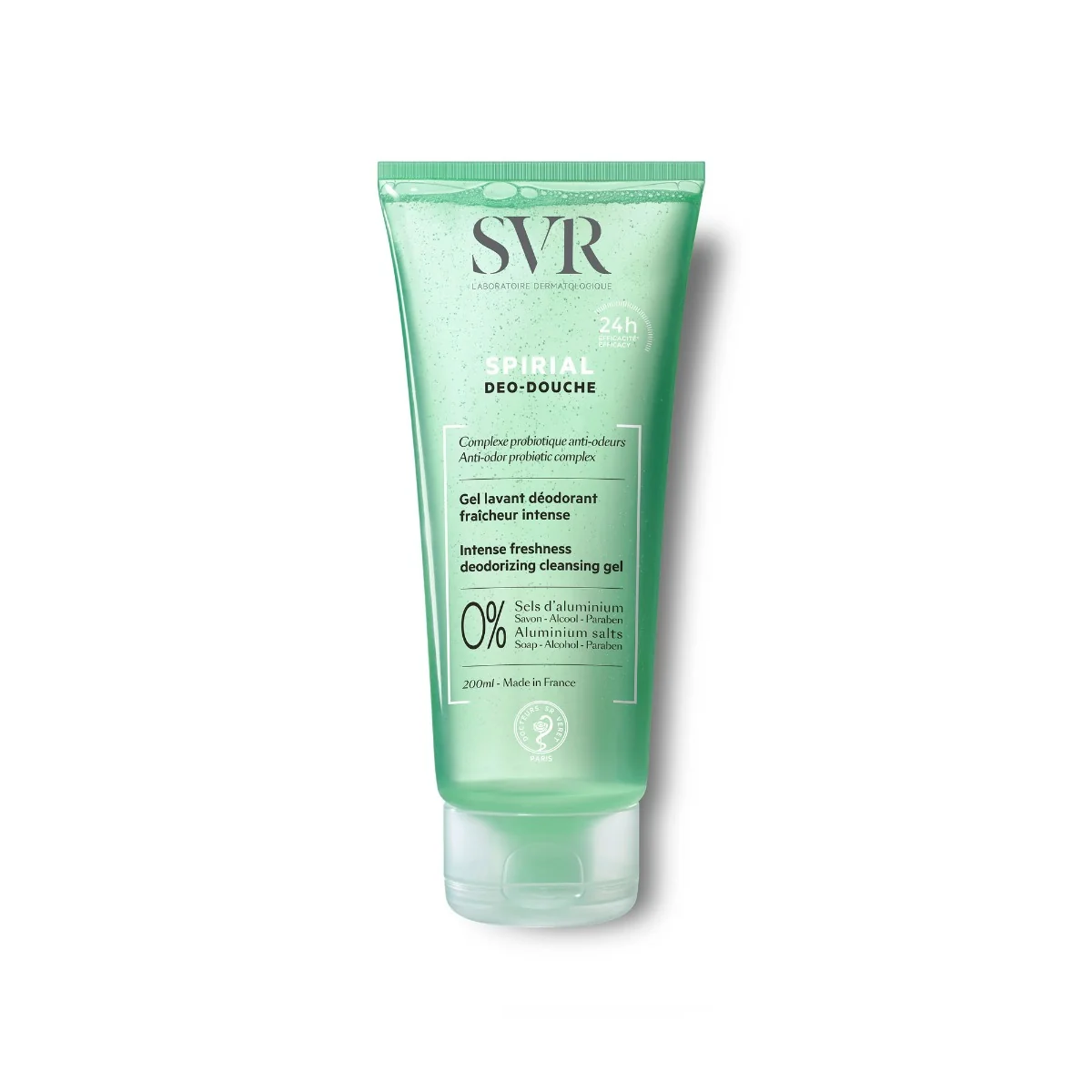 SVR Spirial Déo-Douche Gel Detergente Deodorante 200 ml Detergente e deodorante multi-zona 24h