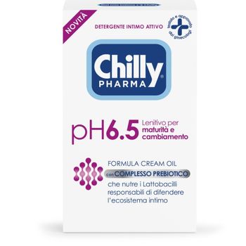 Chilly Pharma Detergente Intimo Attivo pH6.5 250 ml Lenitivo per Maturità e Menopausa