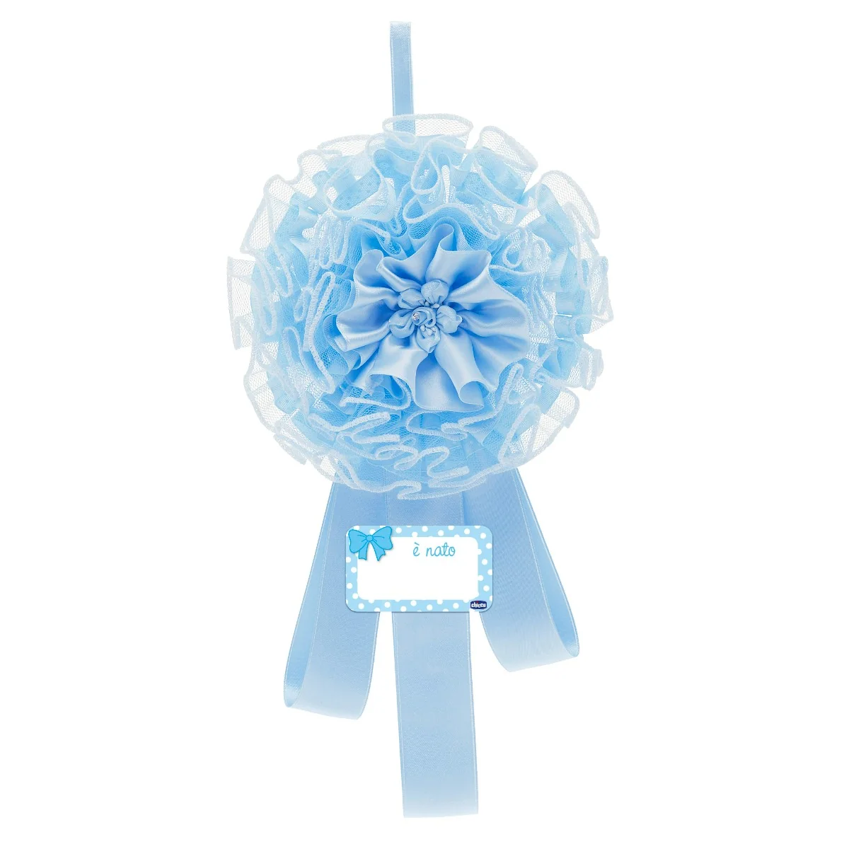 Chicco Fiocco Nascita Azzurro in Raso e Tulle