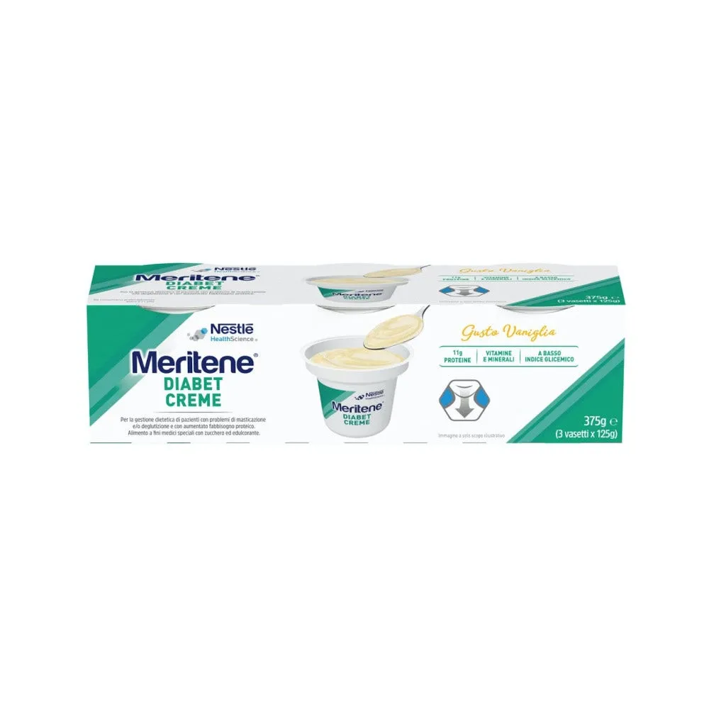Meritene Diabet Cr Van 3X125 g Alimento Iperproteico e Ipercalorico