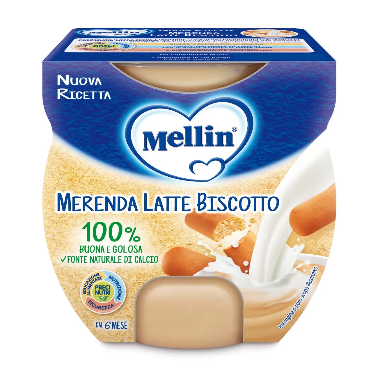 Mellin Merenda Latte Bisc 2X100G