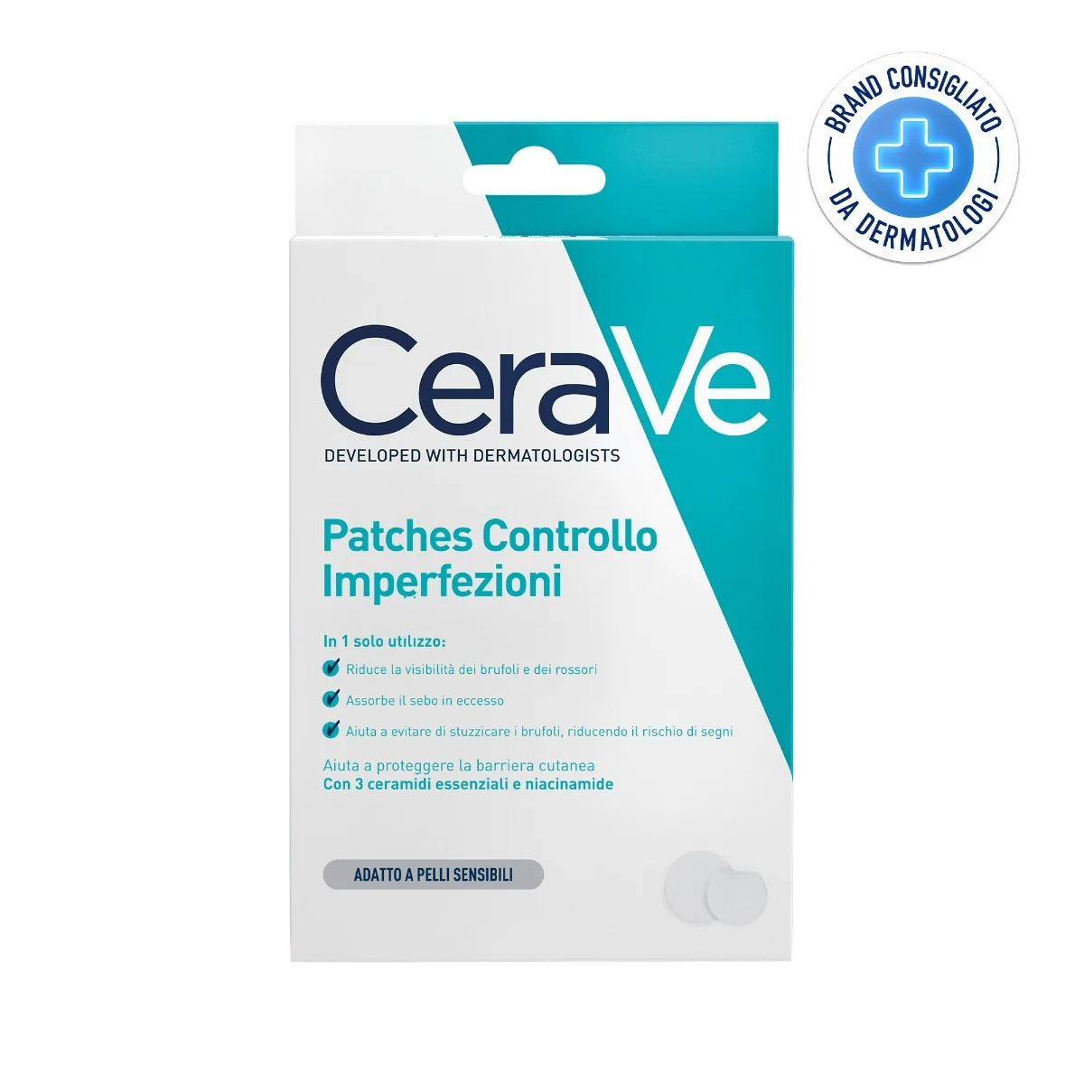 Cerave Patches per il Controllo delle Imperfezioni 22 Pezzi Trattamento Brufoli