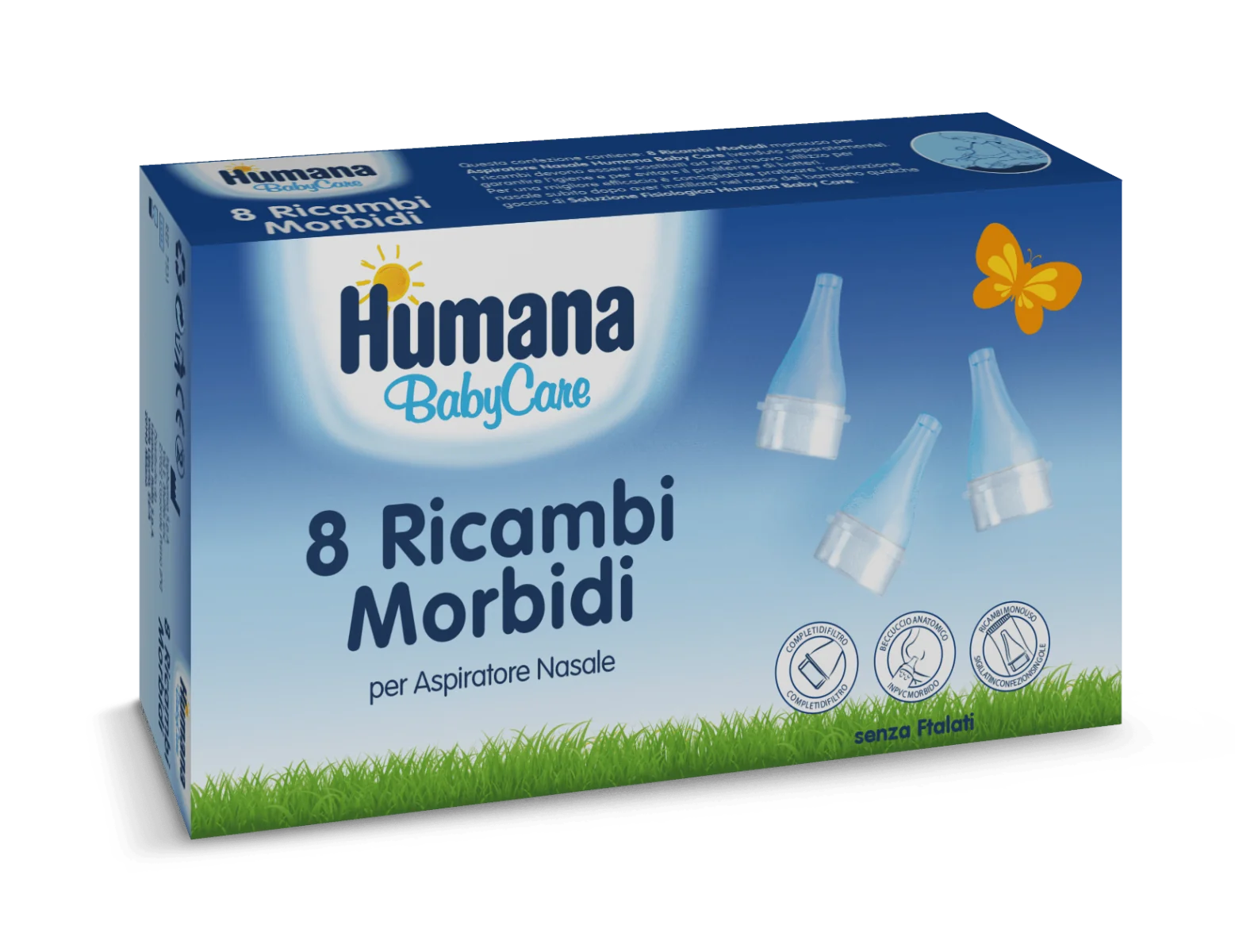 Humana Ricambio Morbido Aspiratore Nasale 8 Pezzi Monouso