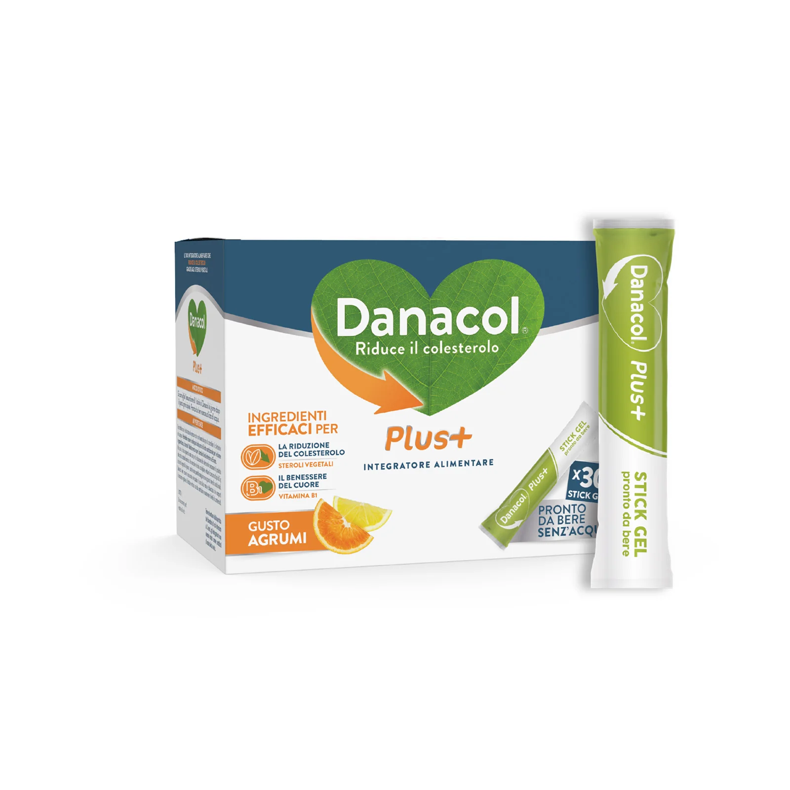 Danacol Plus+ 30 Stickgel Integratore alimentare per il colesterolo