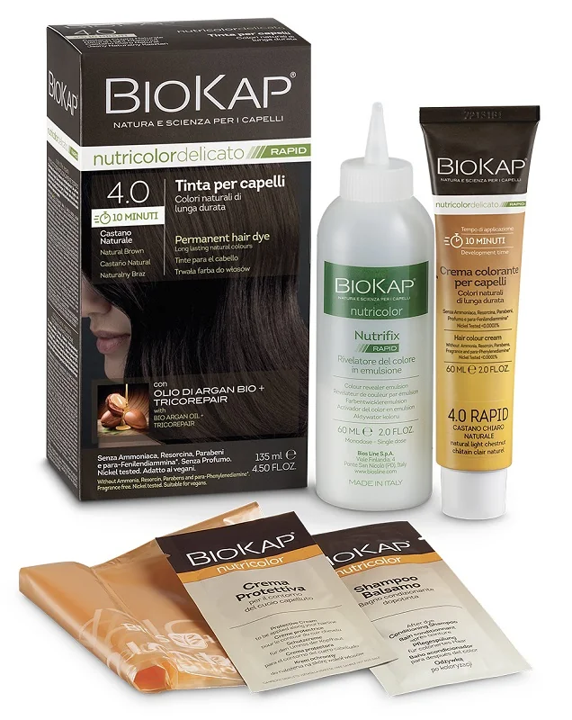 Biokap Nutricolor Delicato Rapid 4 Castano Tinta Per Capelli