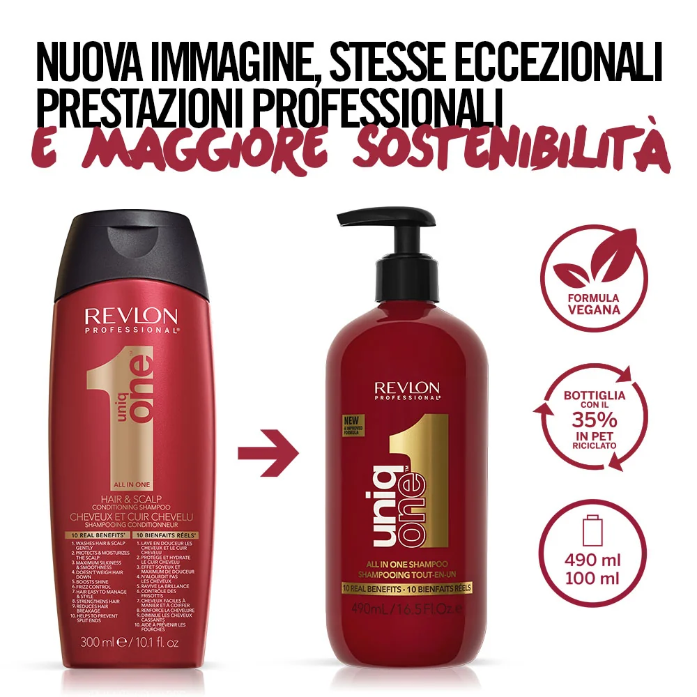 Revlon Uniq One All In One Shampoo 490 ml Shampoo professionale multi benefit