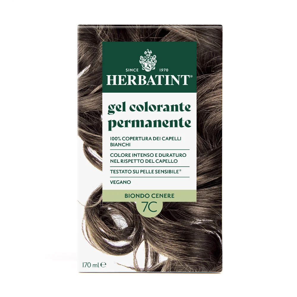 Herbatint Gel Colorante Permanente 7C Biondo Cenere 170 Ml Colore Intenso e Duraturo
