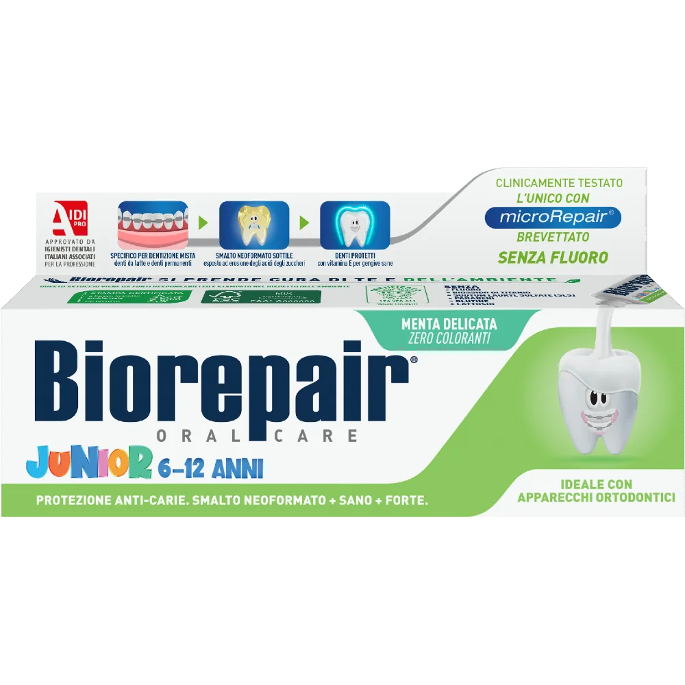 Biorepair Dentrificio Junior 6-12 Anni 75 ml