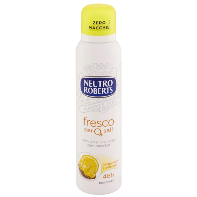 Neutro Roberts Deo Spray Fresco Giallo 150 ml Bergamotto e Zenzero