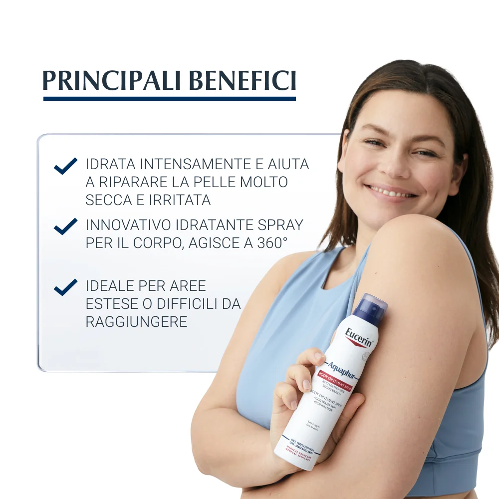 Eucerin Aquaphor Trattamento Riparatore Spray 250 ml Pelle Secca o Danneggiata