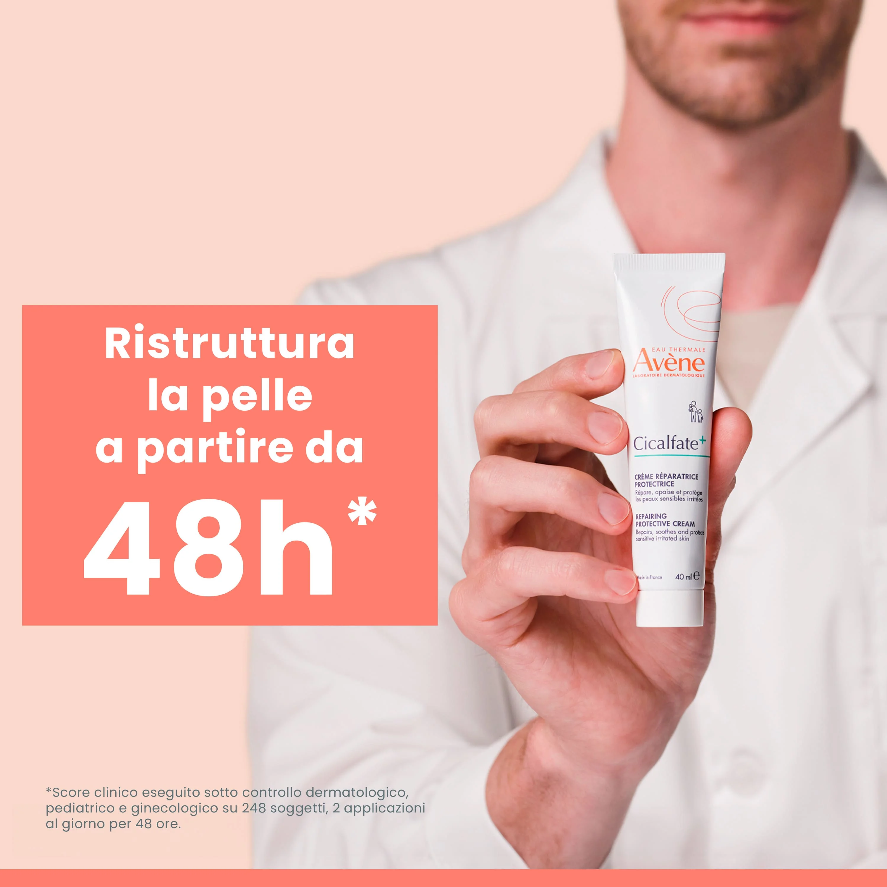 Eau Thermale Avène Cicalfate + Crema Ristrutturante Protettiva 40 ml pelle fragilizzata