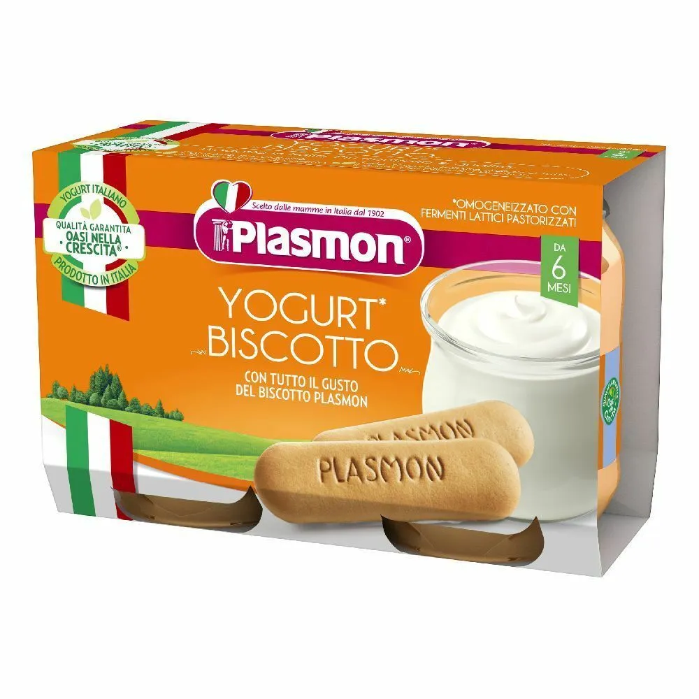 Plasmon Merenda Yogurt e Biscotto 2 X 120 g Con fermenti lattici