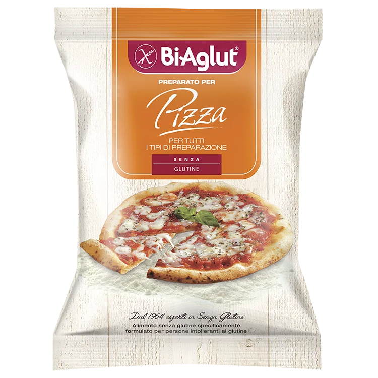 Biaglut Preparato per Pizza Senza Glutine 500 g Come la Pizza Tradizionale