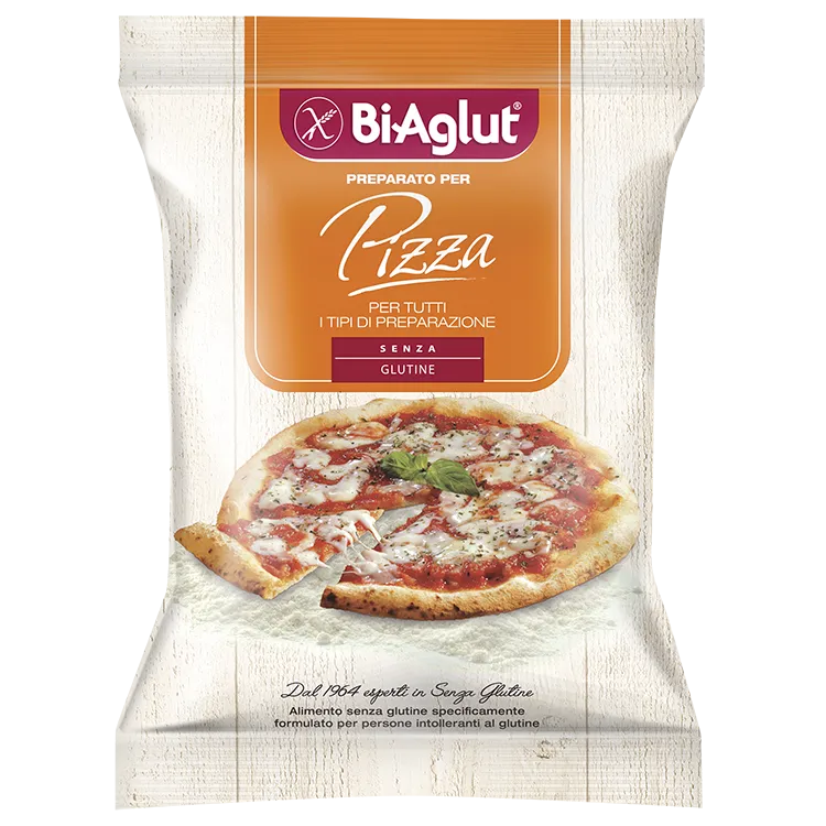 Biaglut Preparato per Pizza Senza Glutine 500 g Come la Pizza Tradizionale