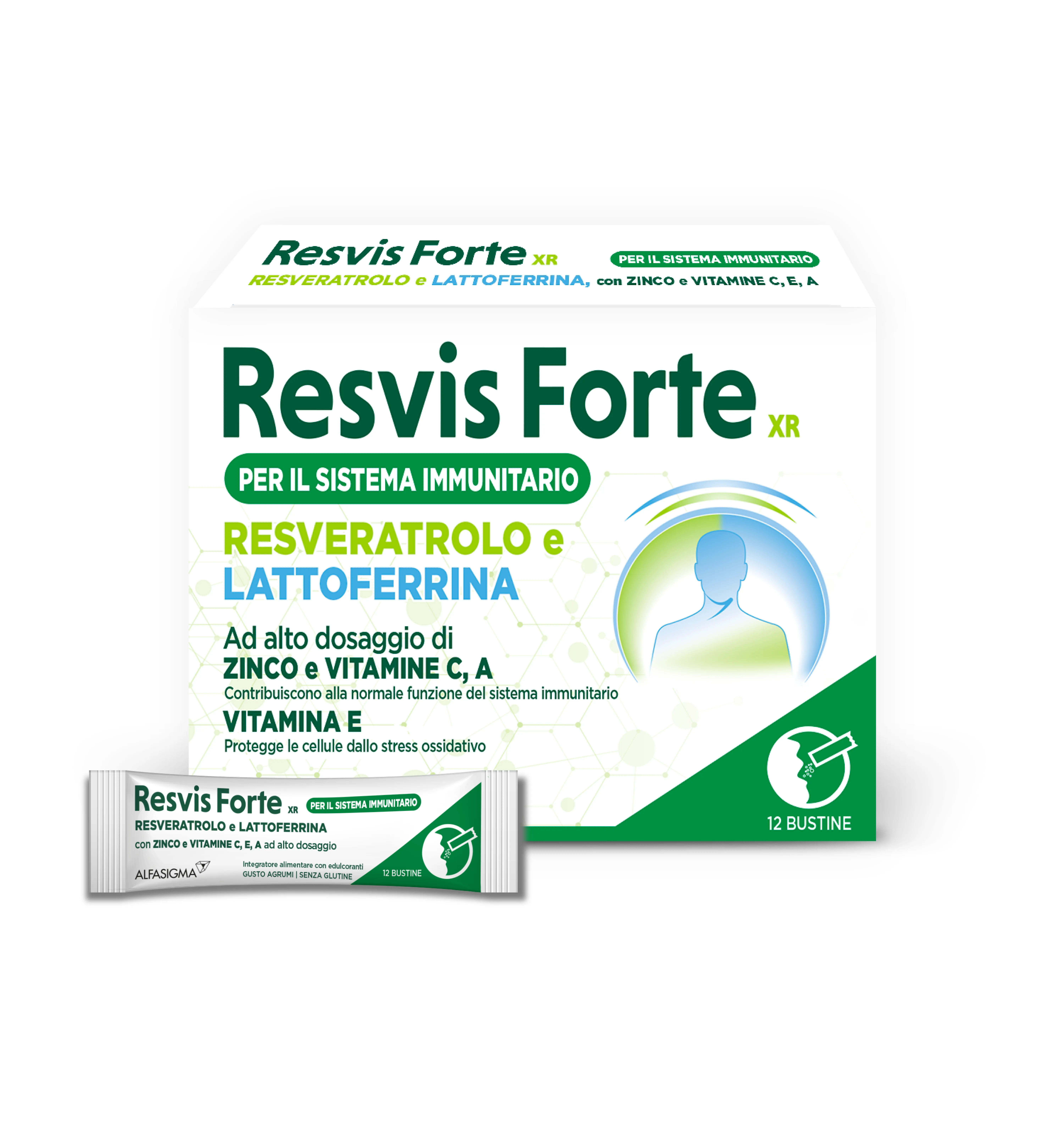 Resvis Forte XR 12 Bustine Integratore per Difese Immunitarie
