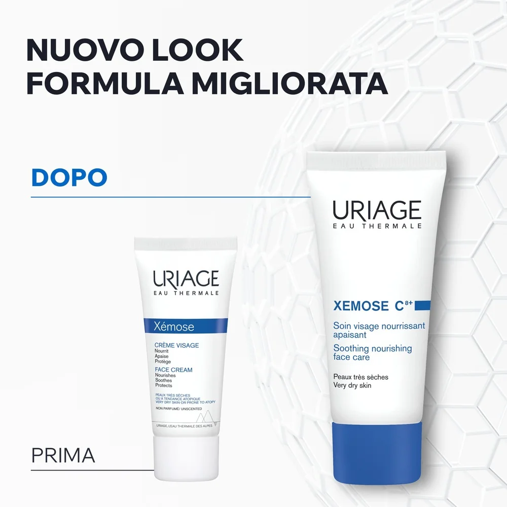 Uriage Xèmose Crema Viso Nutritiva Pelle Secca 40 ml Lenisce e Protegge