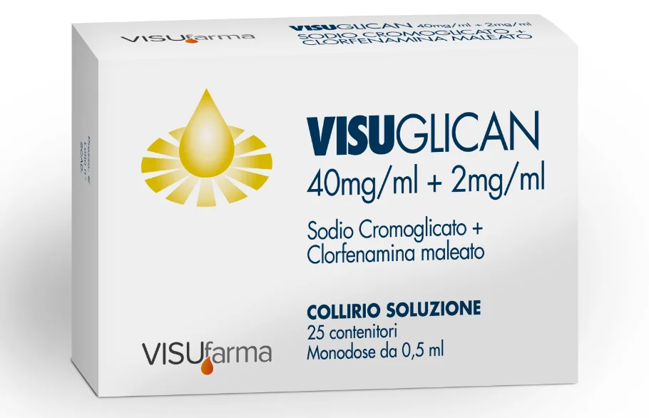 Visuglican Collirio 4% + 0,2% 25 Dosi Sodio Cromoglicato per Congiuntiviti