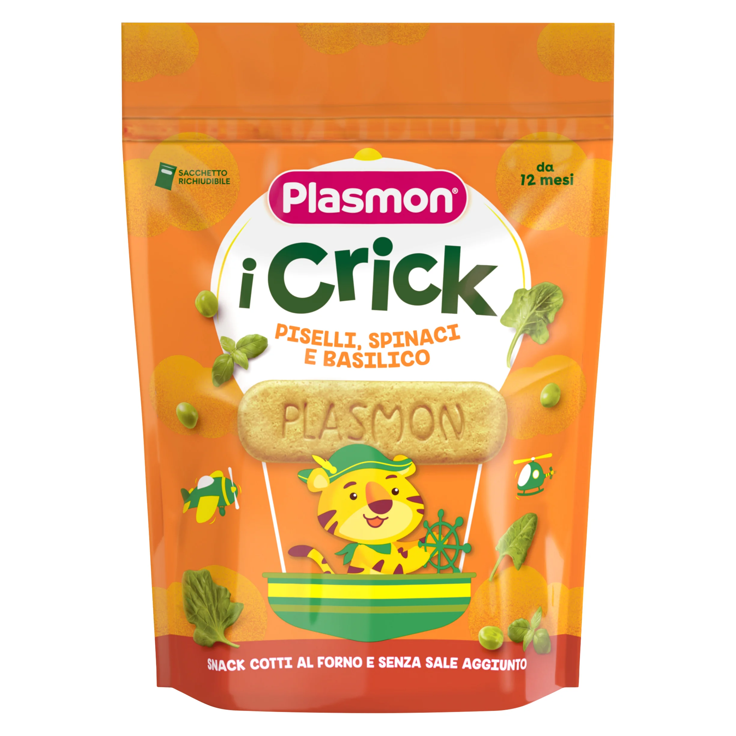 Plasmon Crick Spinaci/Piselli 12+