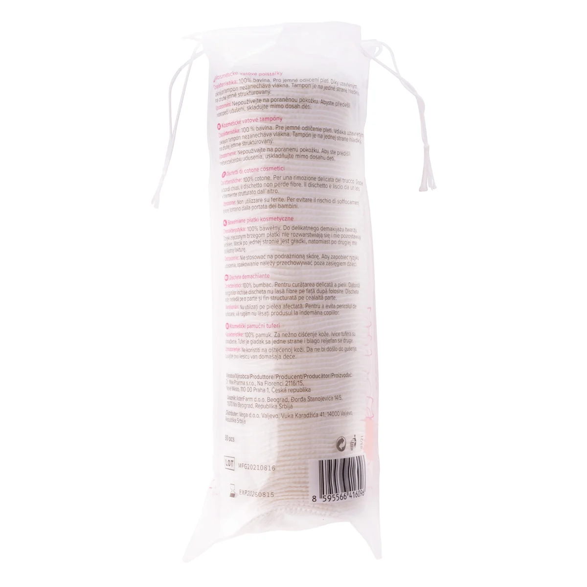 Dr.Max Cosmetic Cotton Pads 80 Pezzi Dischetti Struccanti in Cotone