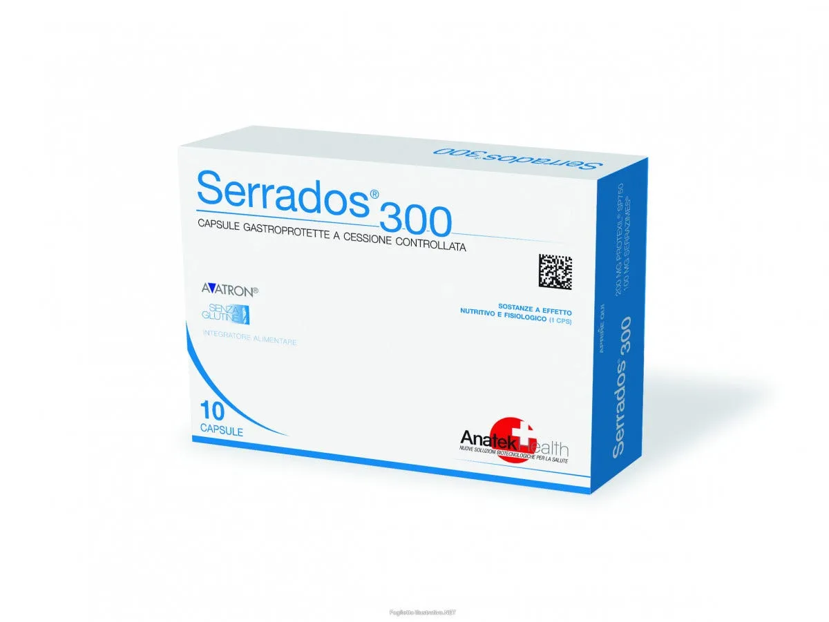 Serrados 300 Integratore per Infenzioni 10 Capsule