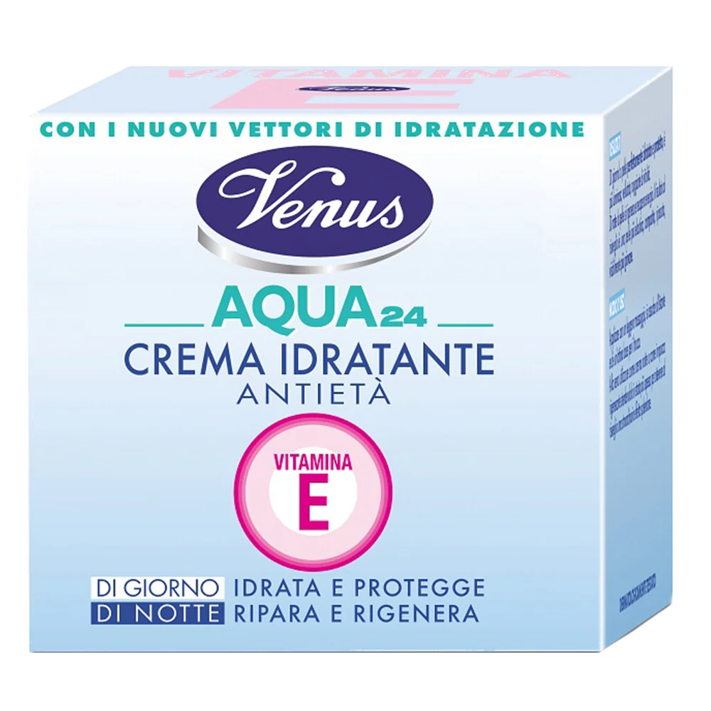 Gillette Venus Cr Aqua Idr Vit E 50 ml Crema Viso Idratante e Nutriente