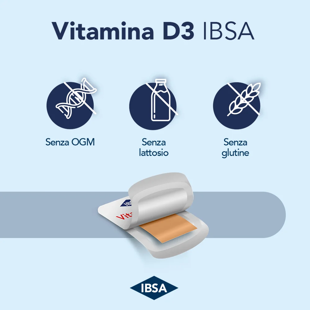 Vitamina D3 Ibsa 1000UI 30 Film Orodispersibili Integratore a base di Vitamina D