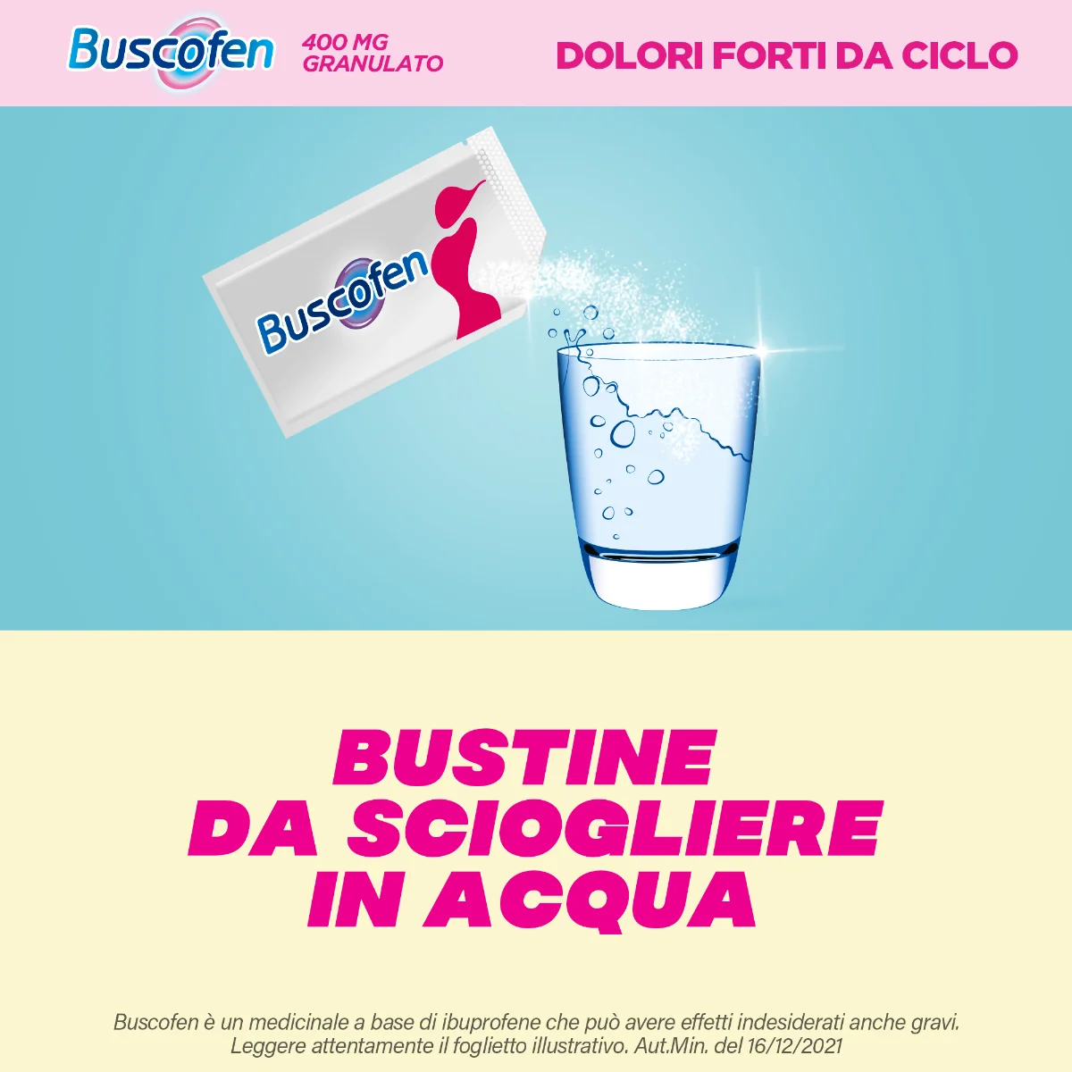 Buscofen 400 mg 10 Bustine Ibuprofene Analgesico