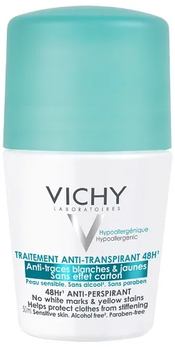 Vichy Deodorante Roll On Anti-traspirante 48 h 50 ml - Per Traspirazione Intensa