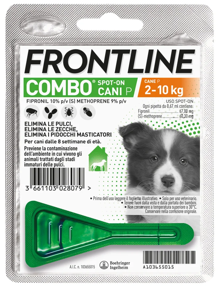 Frontline Combo Cani X1 Antiparassitario Contro Pulci, Zecche E Pidocchi (2-10Kg)