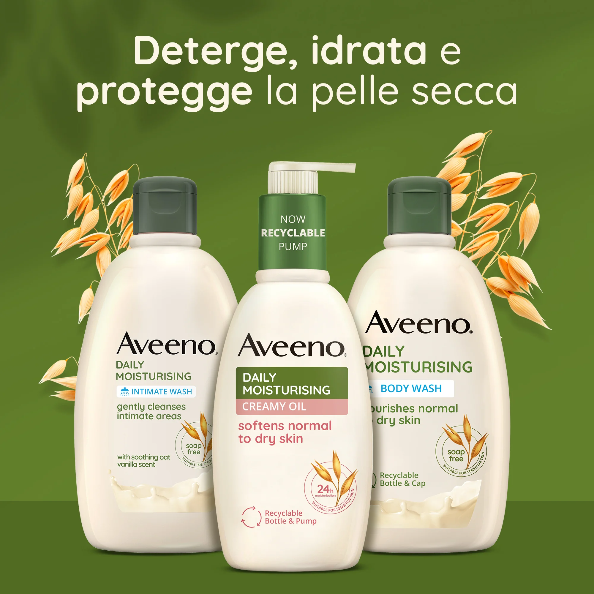 Aveeno Daily Moisturizing Crema Olio 300 ml Olio-crema idratante per pelli da normali a secche