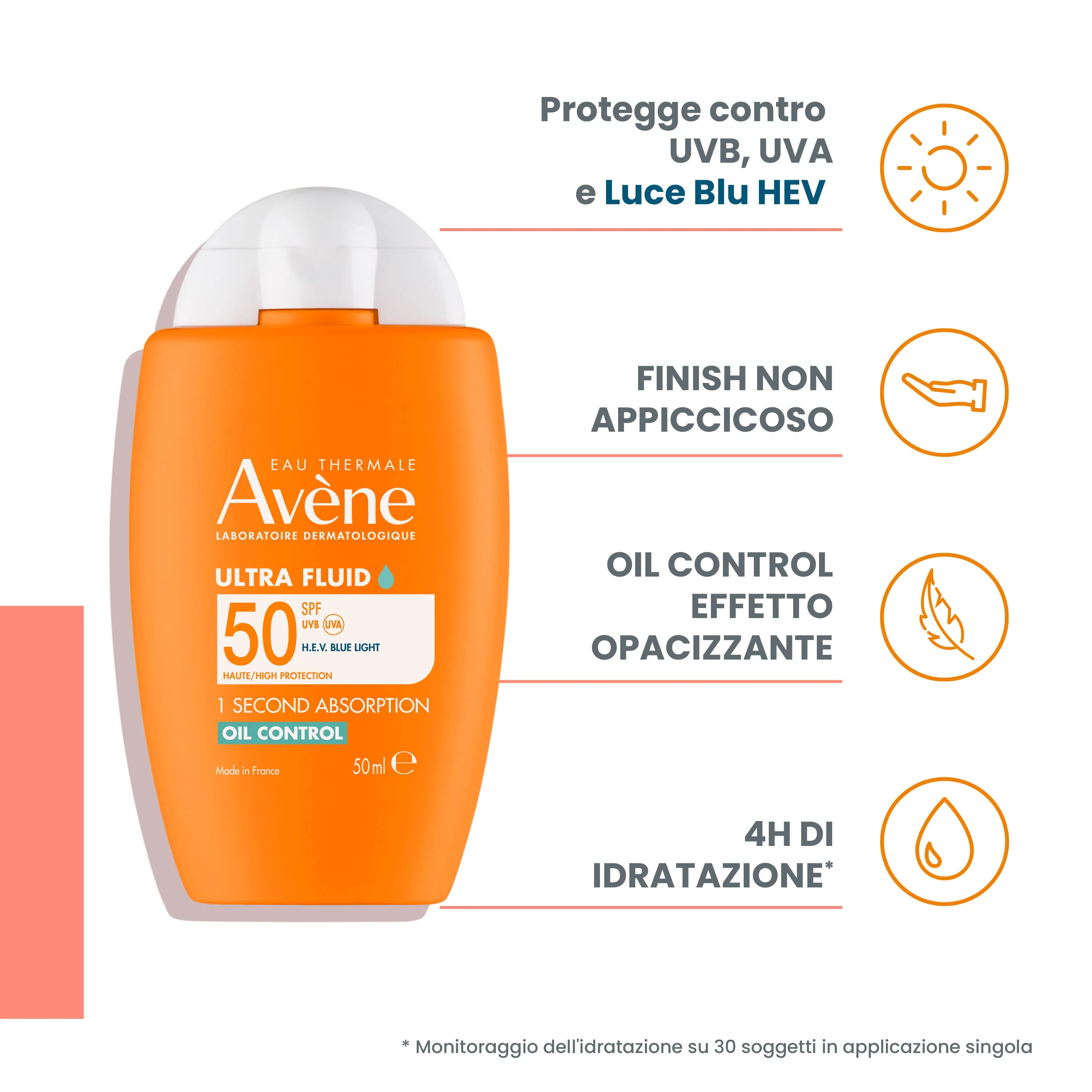 Eau Thermale Avène Ultra Fluid Oil Control SPF 50 50 ml Alta Protezione