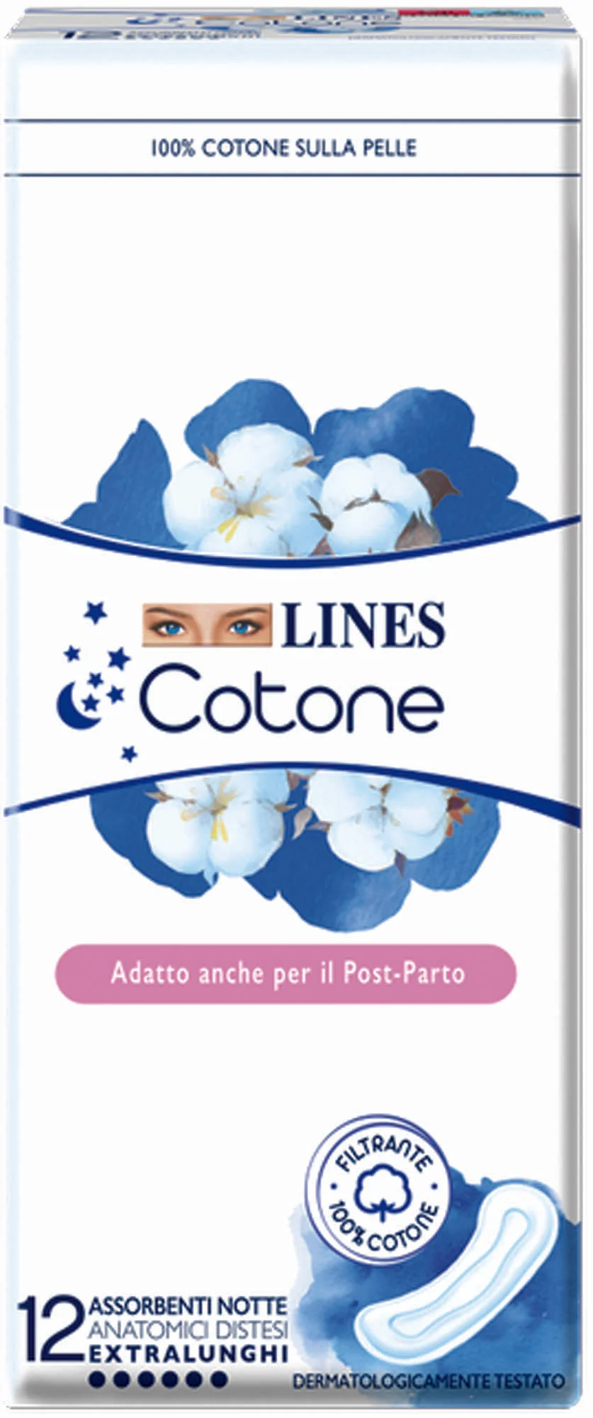 Lines Cotone Anatomici Ultra Notte 12 Pezzi