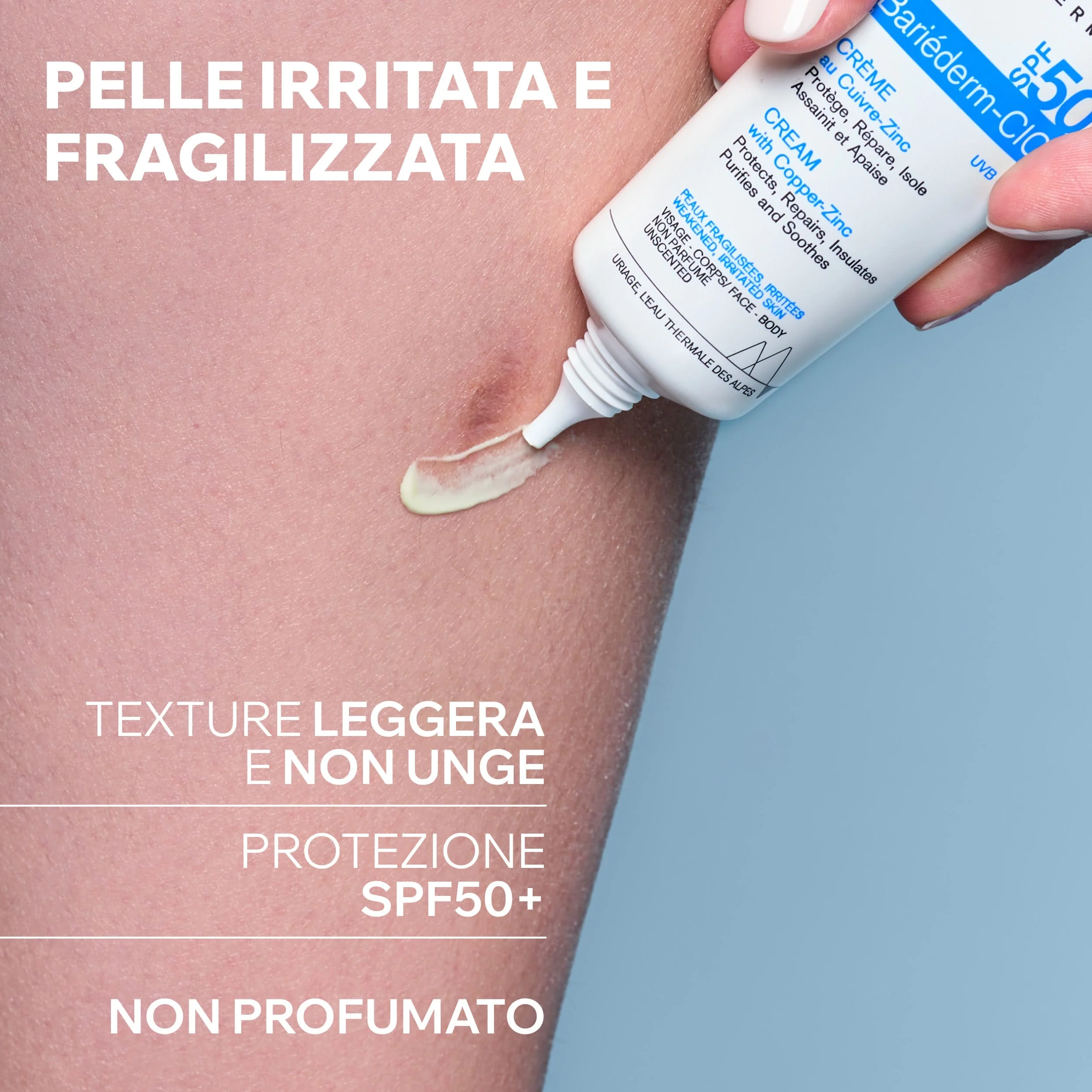 Uriage Barièderm Cica-Crema SPF 50+ Con Cu-Zu 40 ml Pelle Arrossata