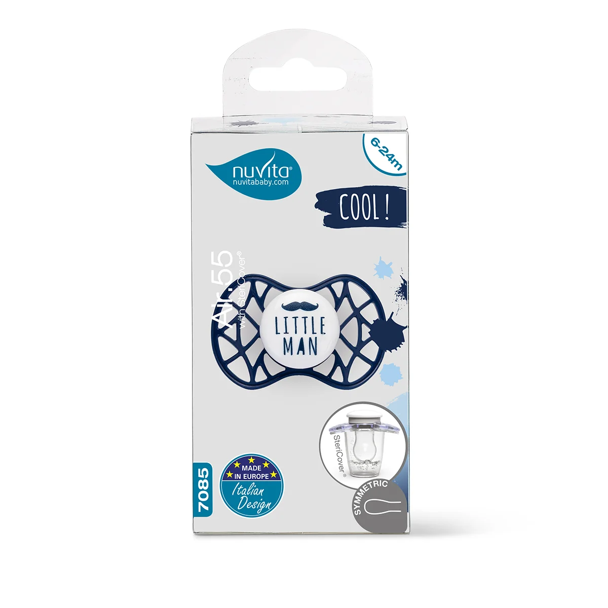 Nuvita 7085 Air55 Succhietto Sym 6M+ Navy Blue