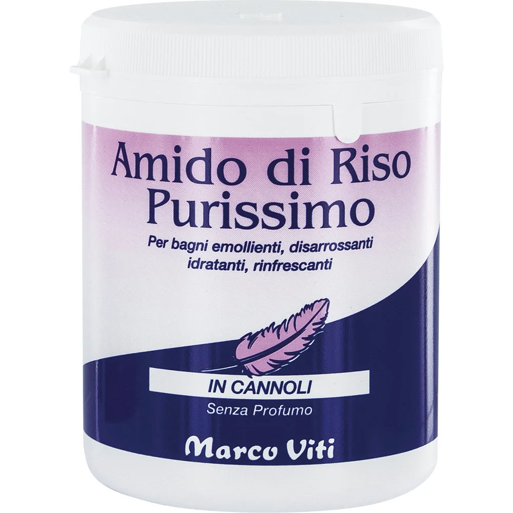 Marco Viti Amido di Riso Purissimo in Cannoli 250 g Per Bagni Emollienti, Disarrossanti, Idratanti, Rinfrescanti