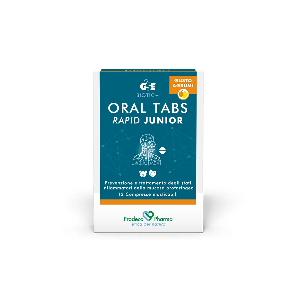 Gse Oral Tabs Rapid Junior Agrumi Tratta e previene l'infiammazione della gola