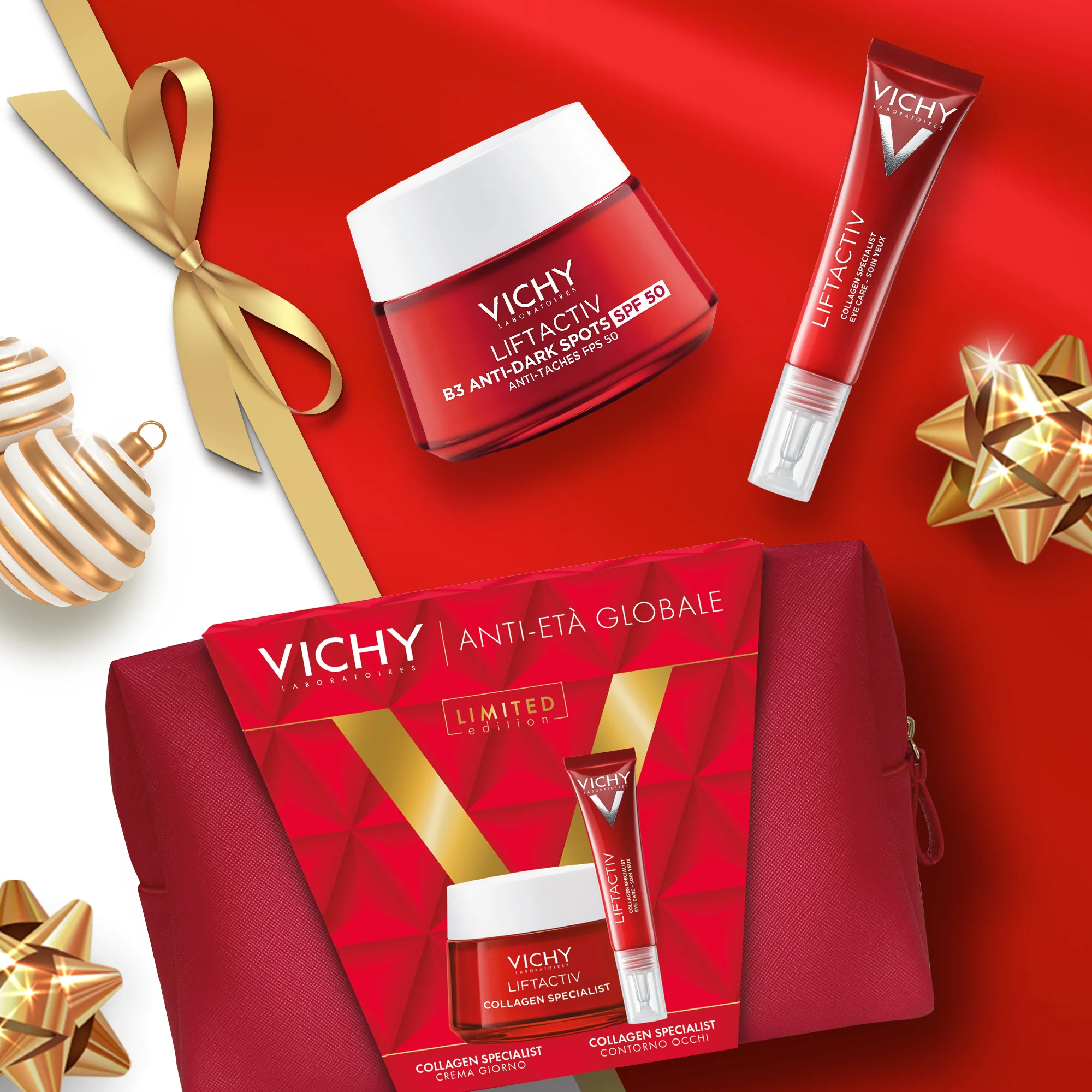 Vichy Pochette Liftactiv Collagen specialist Crema giorno +  Liftactiv Collagen specialist Cofanetto anti-età