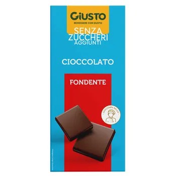 Giusto S/Zucchero Cioccolato Fondente 85 g Benessere con gusto