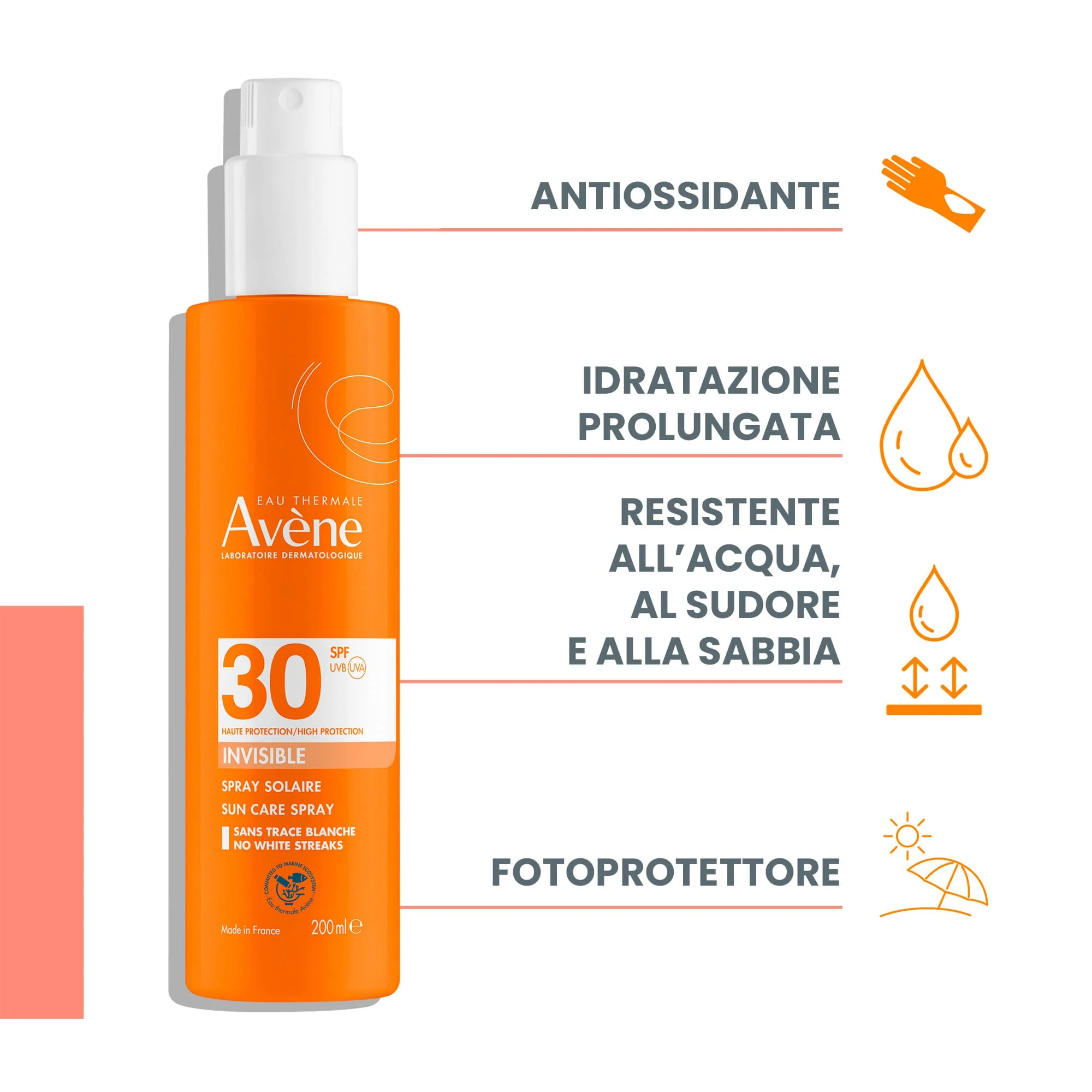 Avène Spray Solare SPF 30 200 ml Pelle Sensibile