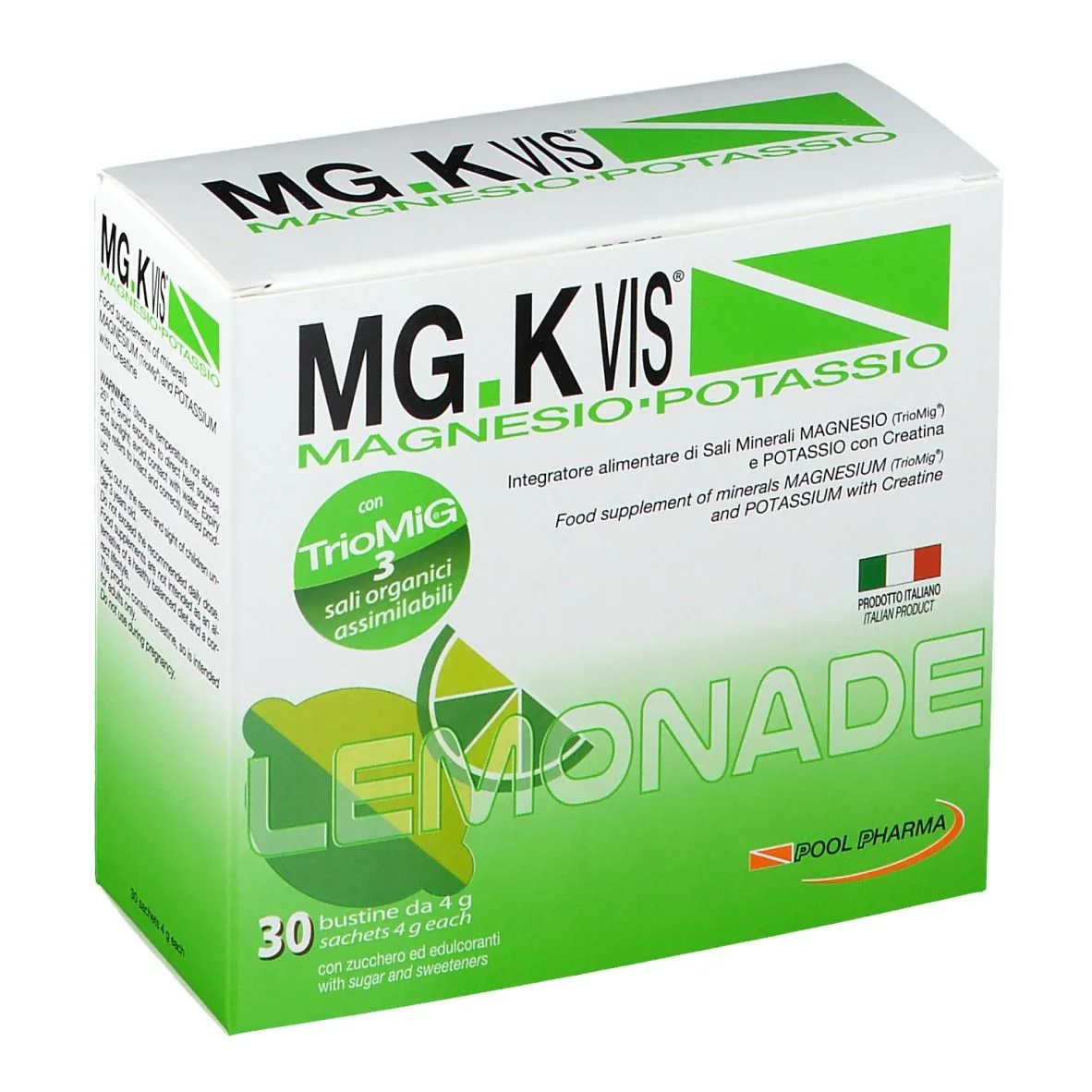 MG.K Vis Magnesio Potassio Lemonade Integratore Sali Minerali 30 Bustine Ricarica Energetica