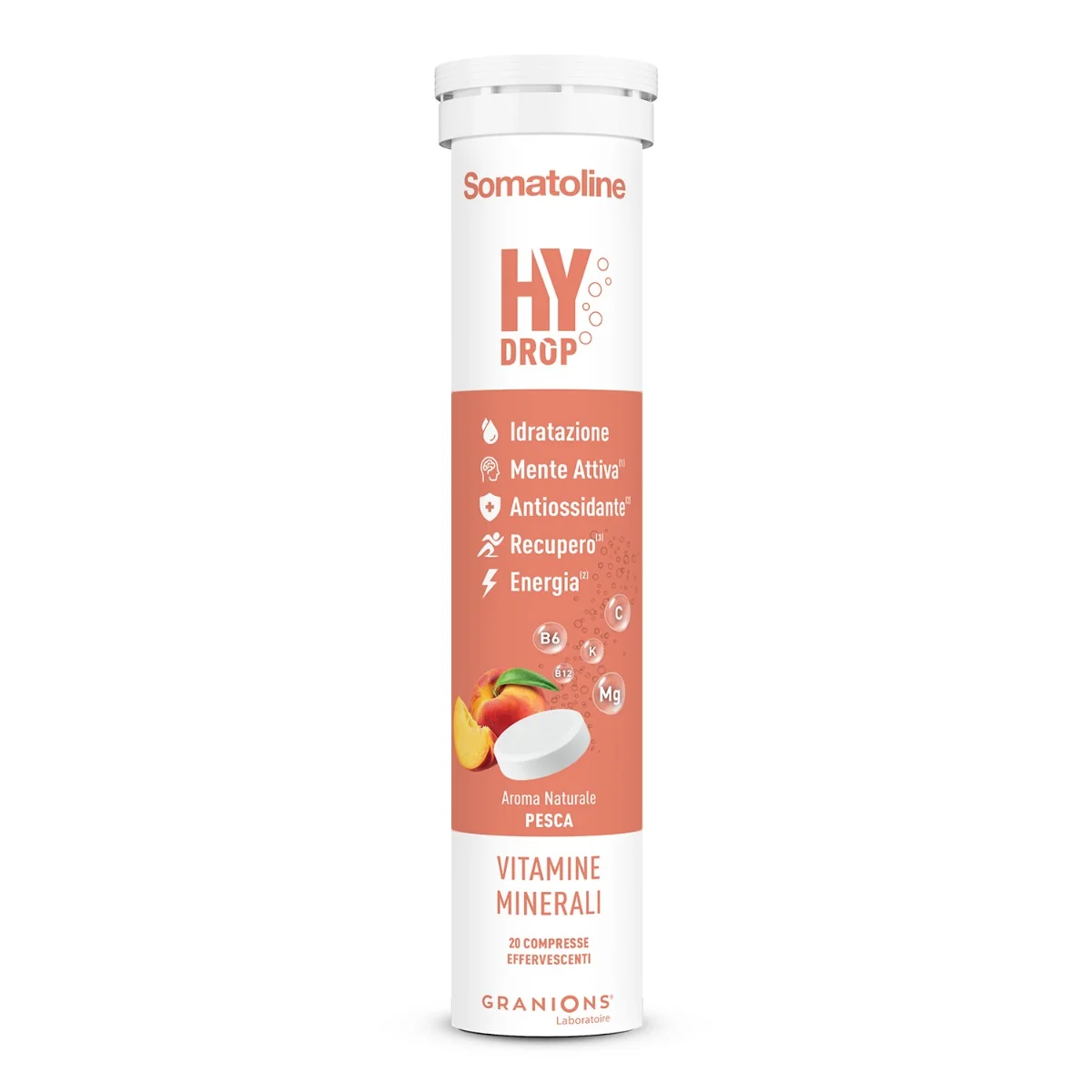 Somatoline Hydrop Pesca 20 Compresse Effervescenti Con Vitamine del Gruppo B