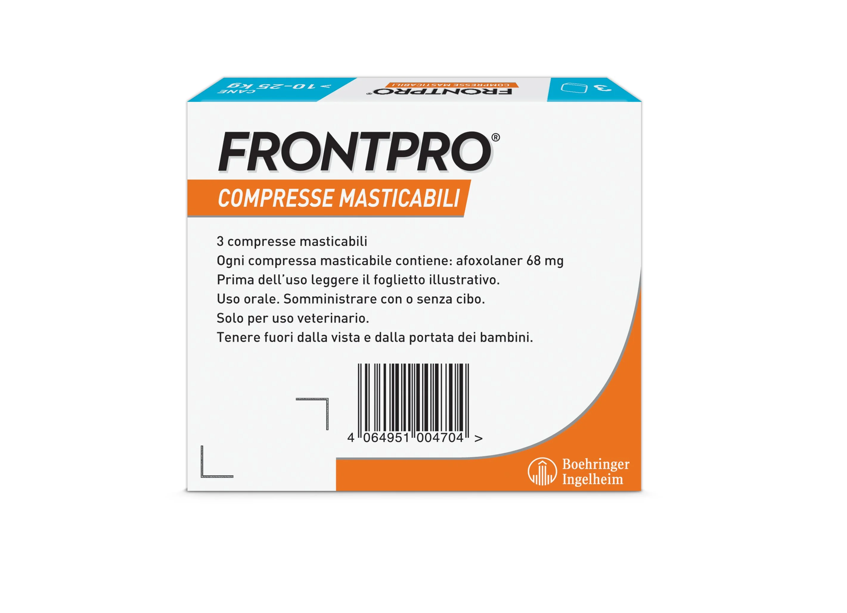 Frontpro X3 Compresse Masticabili Per Cani Contro Pulci E Zecche (10-25Kg)