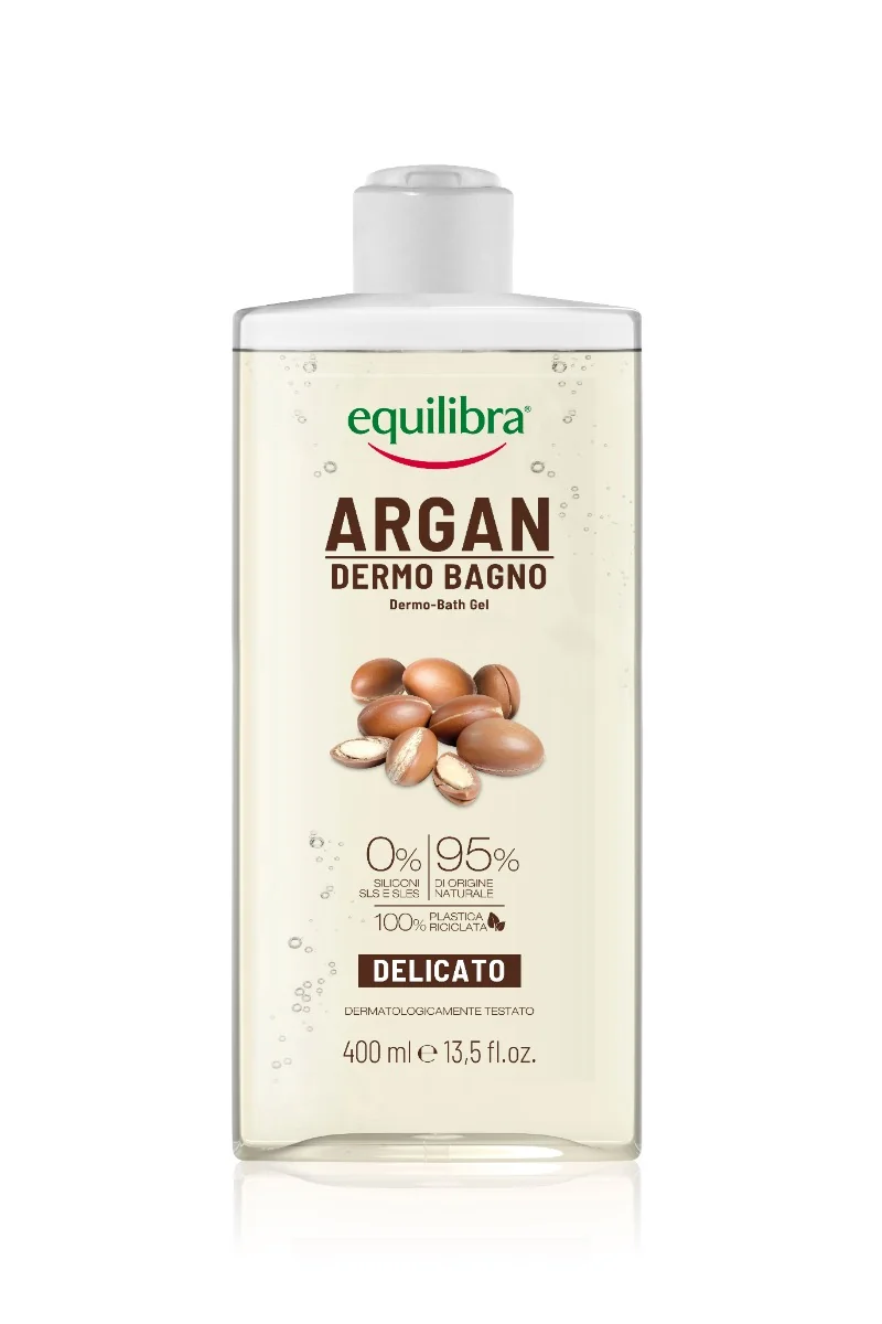 Equilibra Corpo Kit Argan Dermo Bagno Delicato 400 ml + Acqua Corpo Profumata 100 ml + Crema Corpo Anti Aging 200 ml