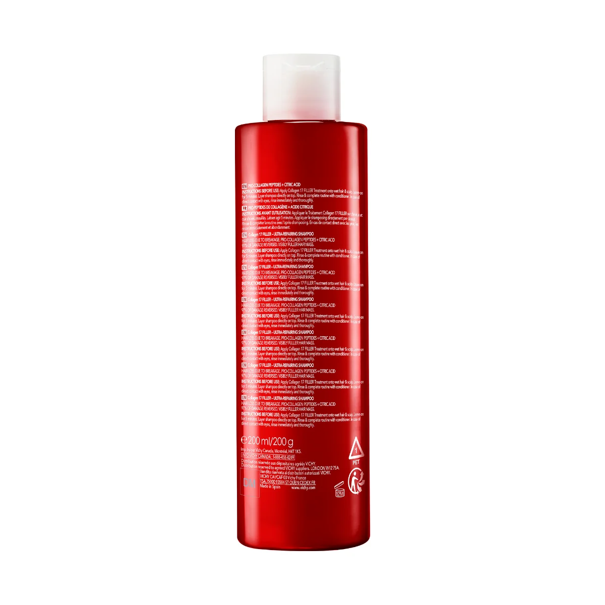 Dercos Technique Collagen Repair Shampoo 200 Ml Trattamento Riparatore e Rinforzante Fibra Capillare