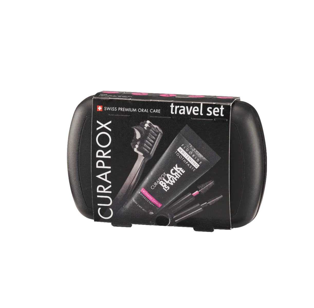 Curaprox Black Is White Travel Set Dentifricio 10ml + Spazzolino